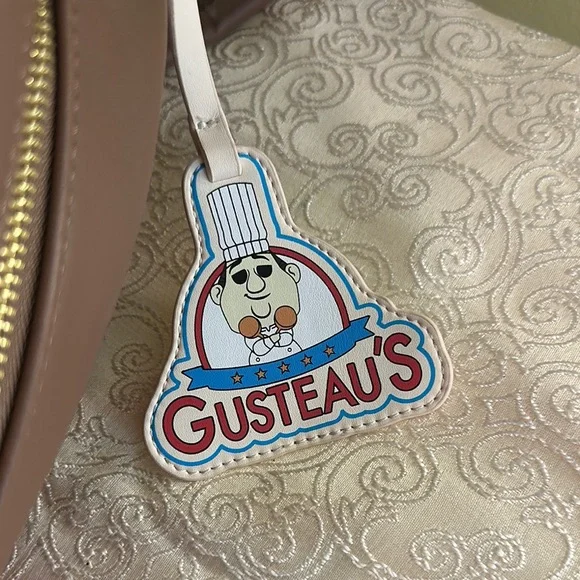 Loungefly Parisian Building Backpack in Brown, Red, and Cream ratatouille - Picture 7 of 12